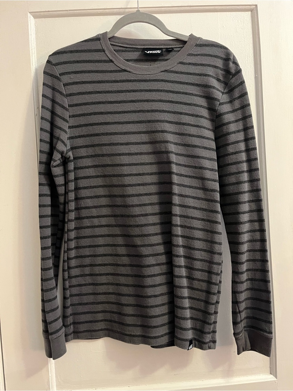 Vans Dark Gray & Black Striped Long Sleeve Tee